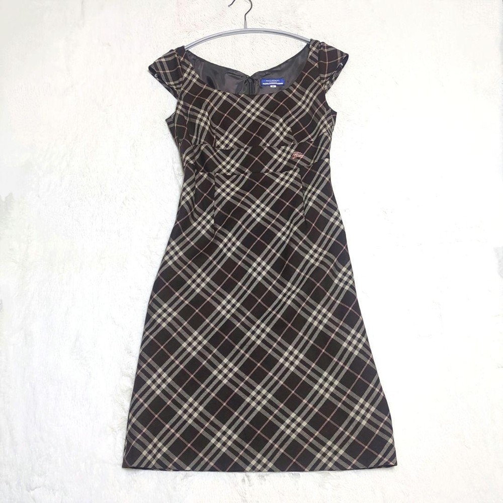 Burberry Blue Label Nova Check Dress Logo Embroidery S