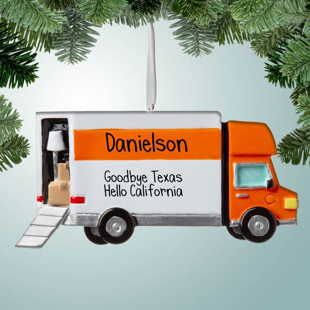 Moving Van - Personalized Christmas Ornament