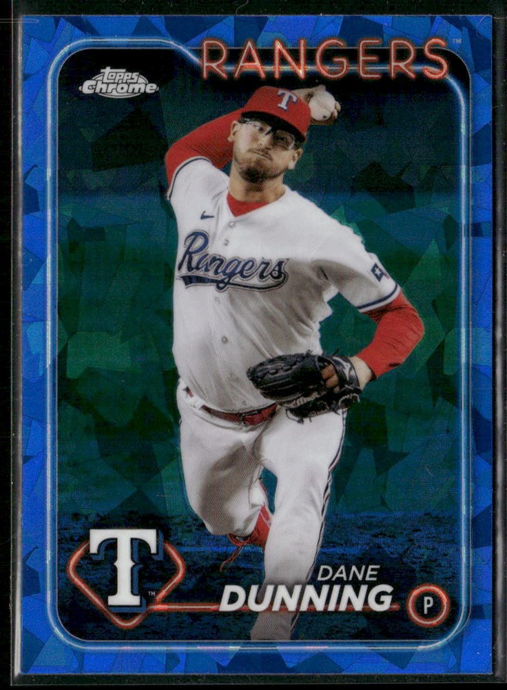 2024 Topps Chrome Sapphire Edition #348 Dane Dunning Texas Rangers Baseball Card