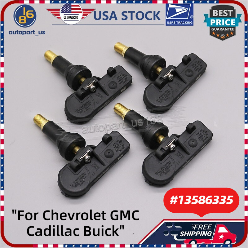 4 PCS TPMS Sensors for GMC Sierra Savana Yukon Acadia 1500 2500