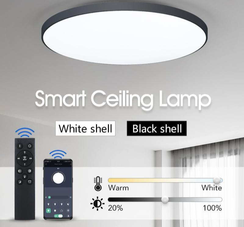 Smart Dimmable LED Ceiling Light with Remote for Bedroom Living Room