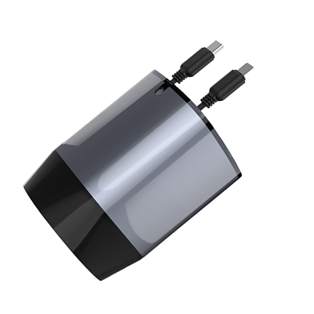 Retractable USB Car Charger Dock with Fast Type-C Charging Cable  