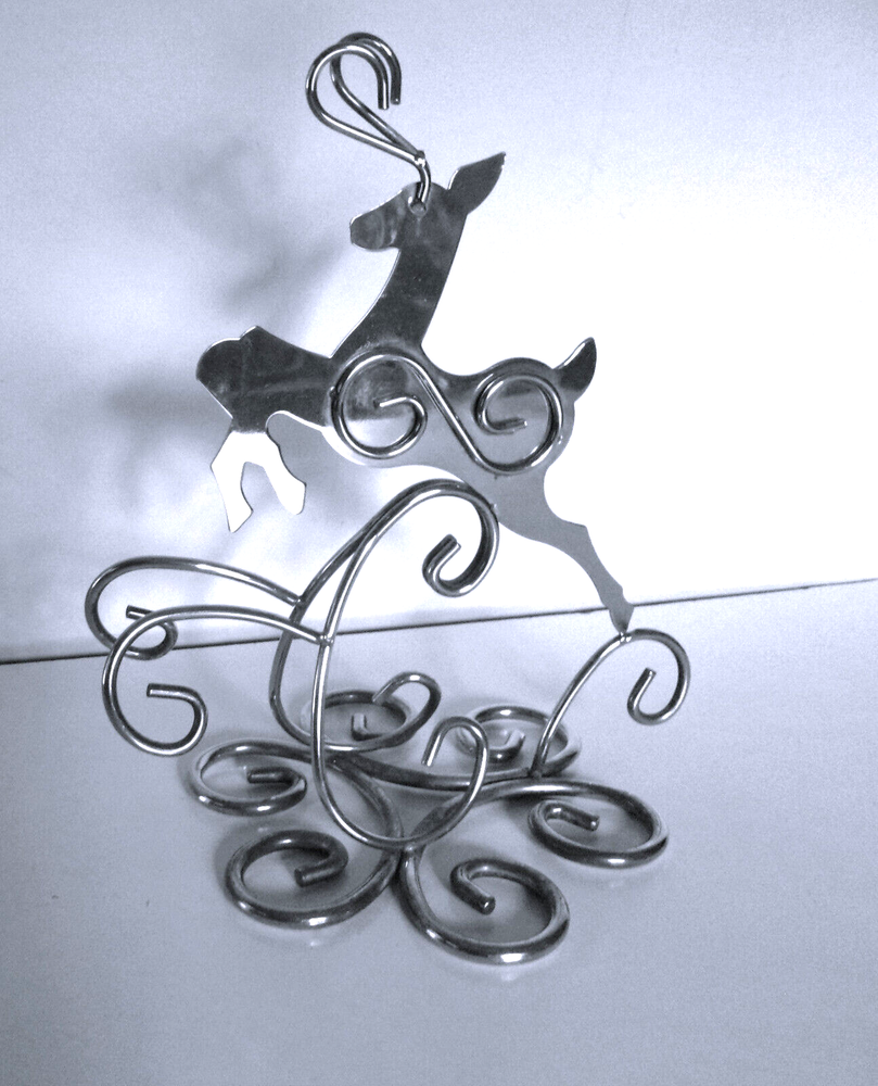 Vintage silverplate reindeer centerpiece 9.5 in tall Christmas decor