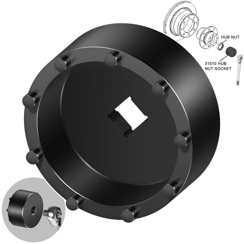 31510 Axle Nut Socket 9 Pin for GM 2020+ Silverado, Sierra 2500/3500, 1/2