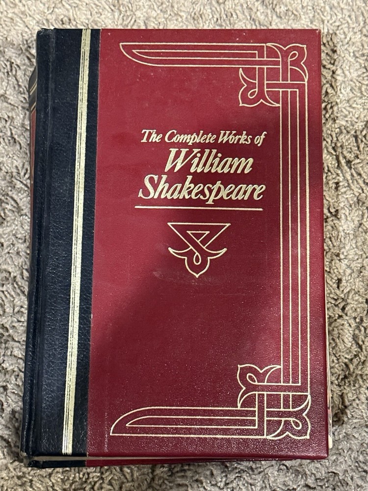 The Complete Works of William Shakespeare Poems Plays Sonnets Hardcover Leather