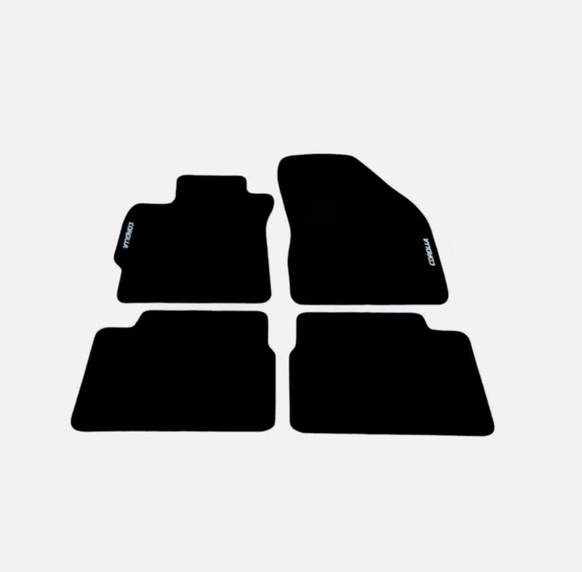 Toyota Corolla Velour Waterproof Black Floor Mats Auto Carpet Liners