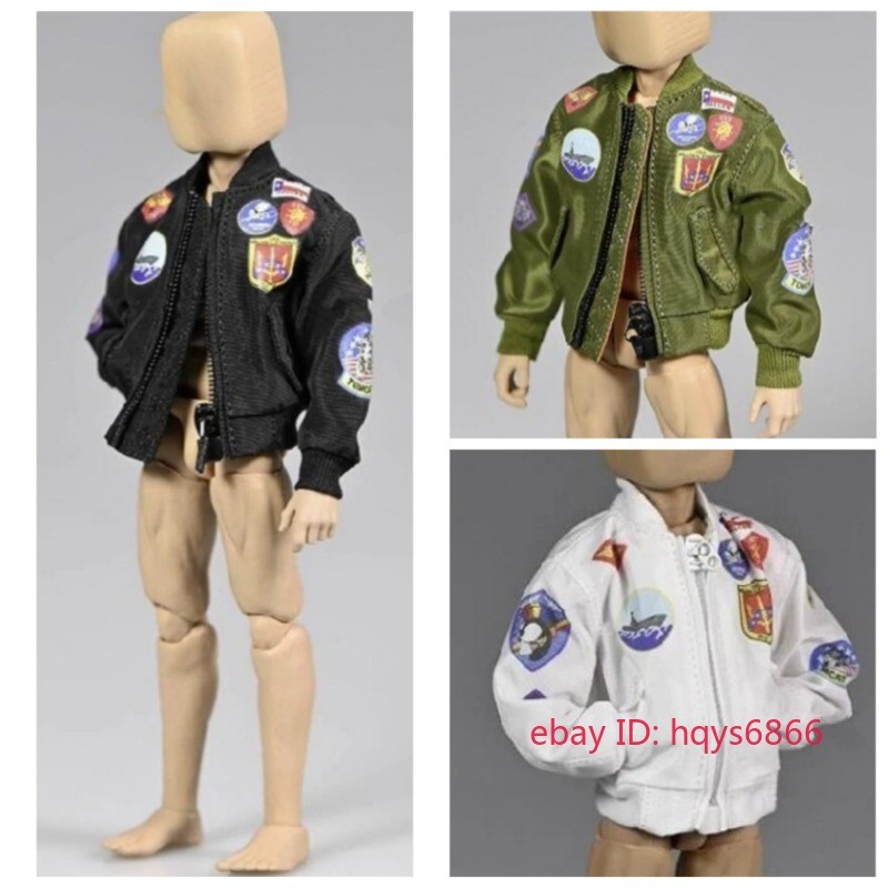 1/12 Scale Pilot Aviator Bomber Jacket For 6