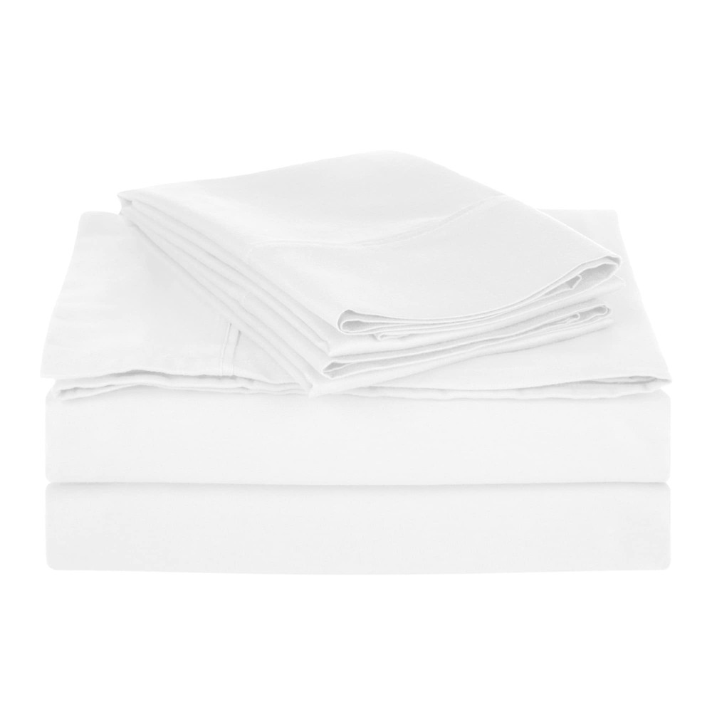 Soft Sheet Set, 400-thread-Count, Cotton Rich, Queen, White