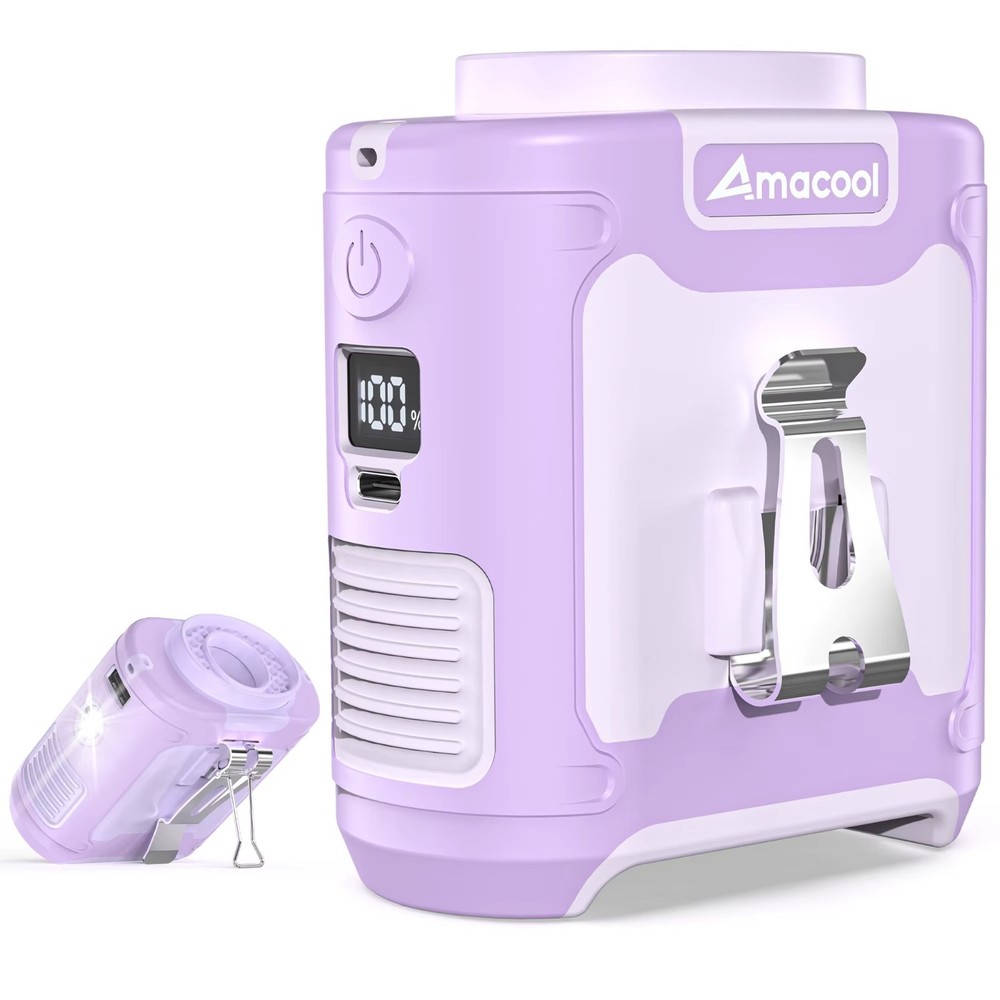 2025 New Design 10000mAh Portable Waist Fan Clip on Wearable Belt Personal Fan