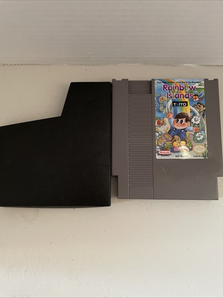 Nintendo NES Rainbow Islands Game Dustcover Cleaned Very Good Condition