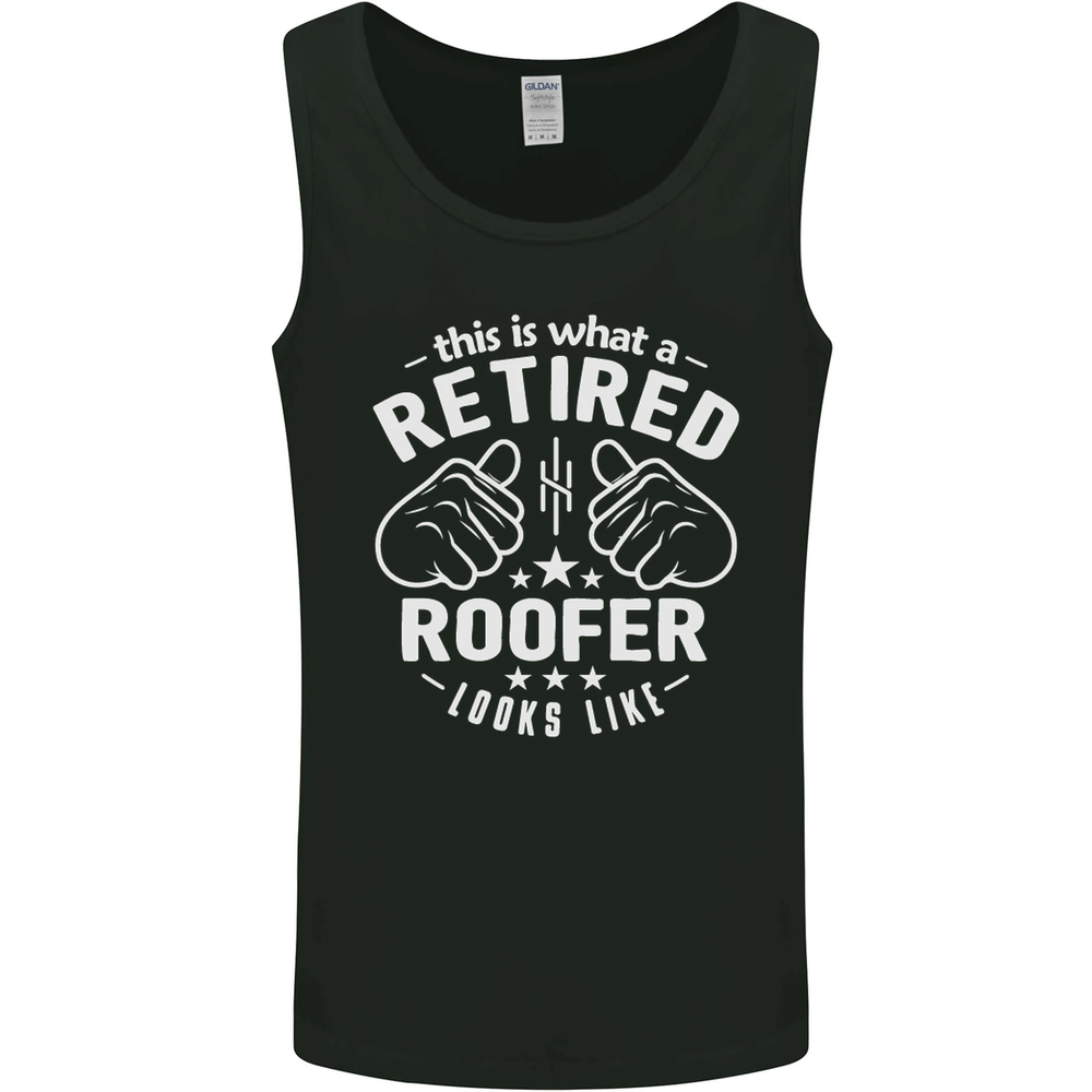 Retired Roofer Graphic Vest Tank Top for Men  