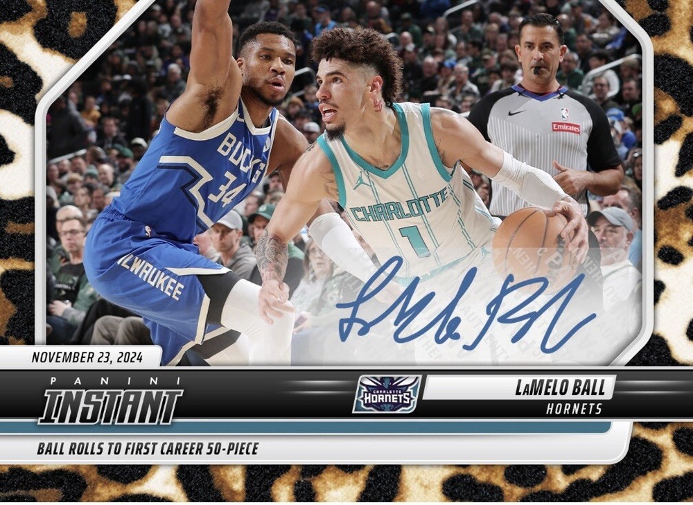 *PRESALE 2024-25 NBA Panini Instant LAMELO BALL 1st 50 Piece Auto Jaguar /10-image