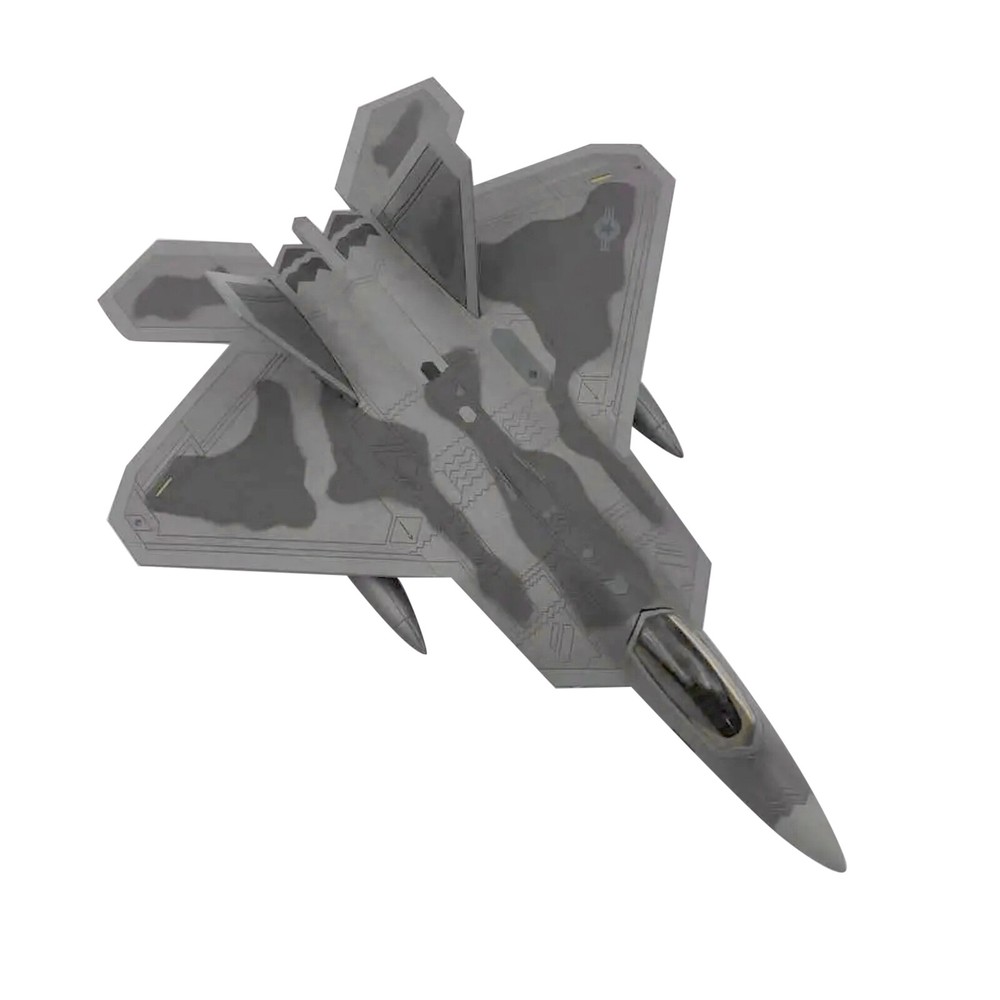 1/72 F-22 Fighter Bomber Aircraft Diecast Jet Airplanes Model Pull Back Plane