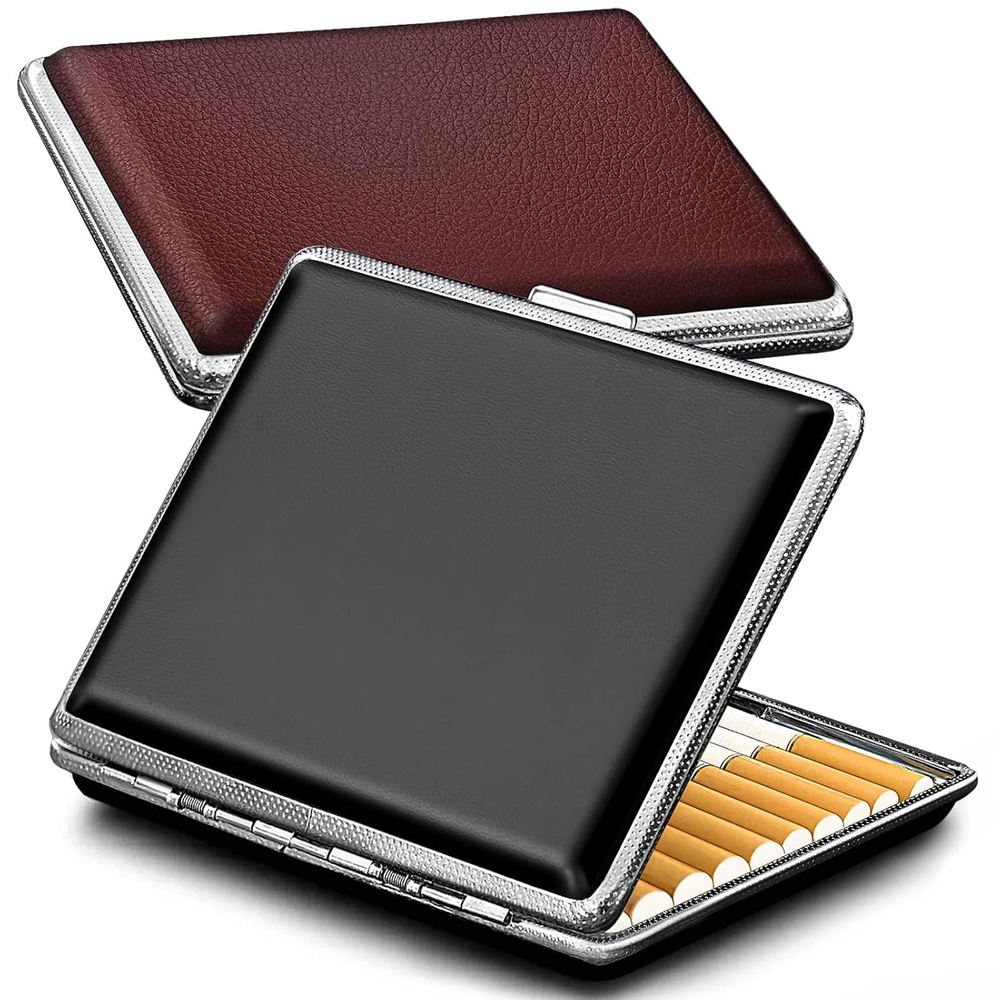 Cigarette Case for Regular, 85Mm King Size and 100Mm 100S, PU Leather 20 Capacit