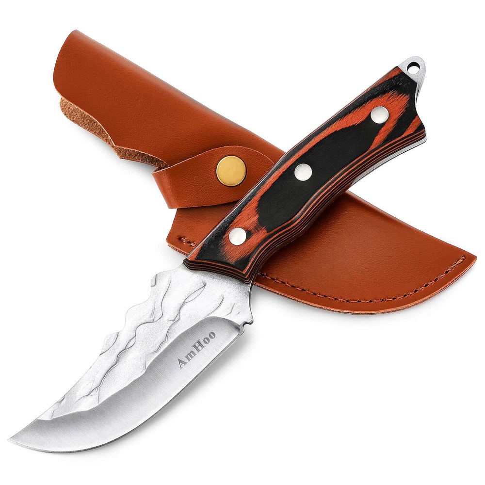 Outdoor Bushcraft Survival Hunting Knife with Boning Blade