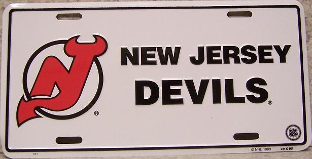 NHL New Jersey Devils Aluminum License Plate Officially Licensed