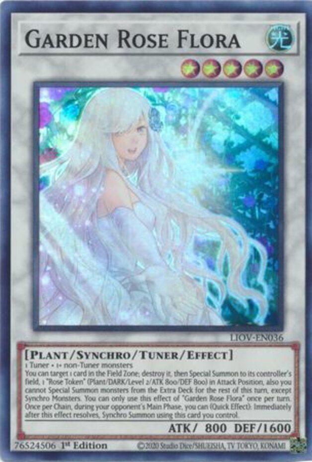 Garden Rose Flora - LIOV-EN036 - Super Rare - 1st Edition x1 - Near Mint