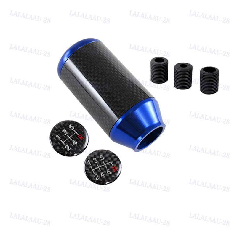 Blue 82MM Carbon Fiber Car Auto Manual Gear Stick Lever Shift Knob Universal 2