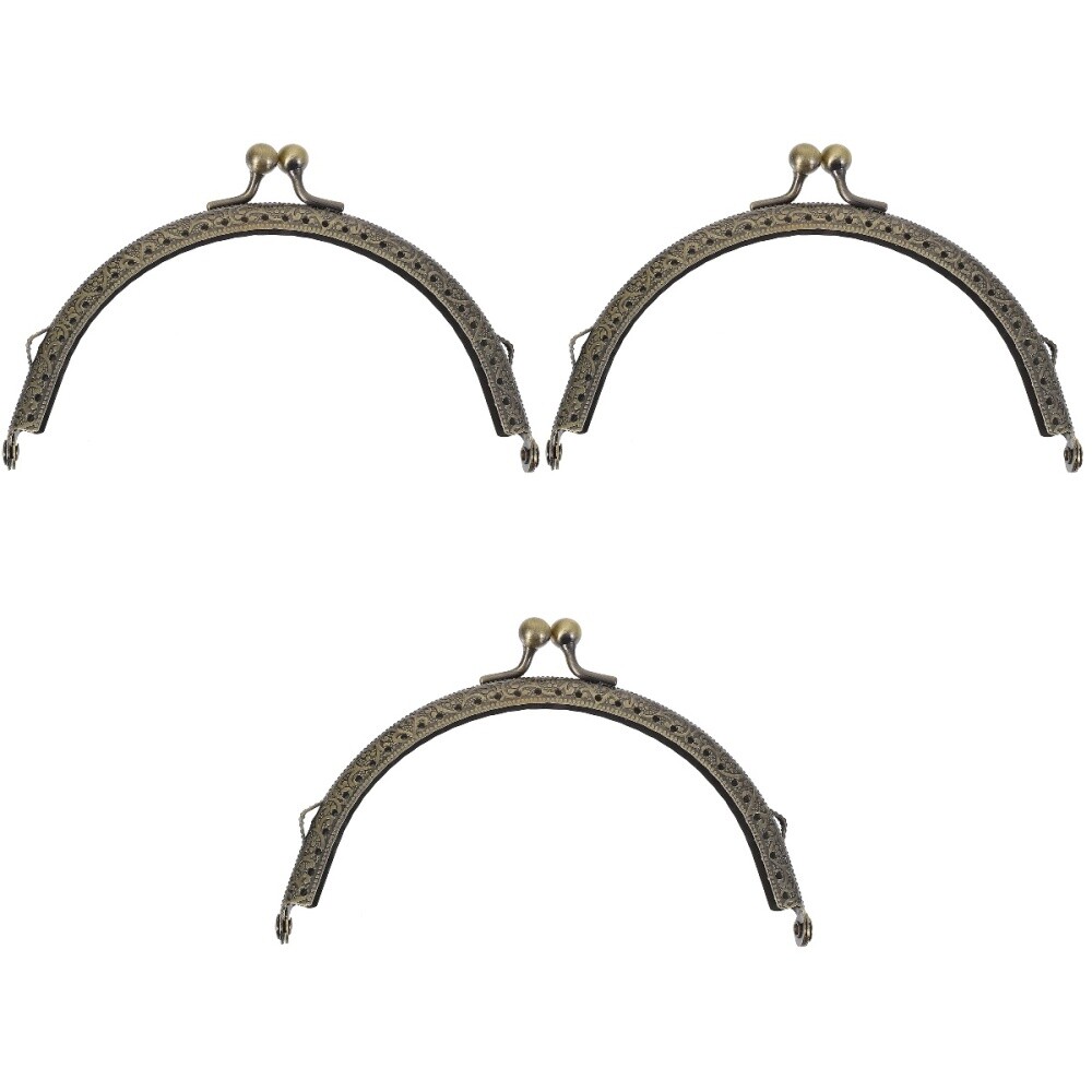 3-Pack Expandable Gate Purse Clasp with Handbag Chain Accessories