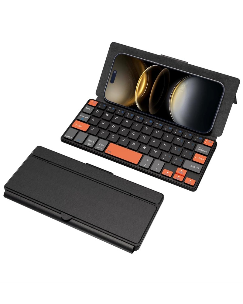 Universal Wireless Mini Bluetooth Keyboard with Orange Navigation Keys