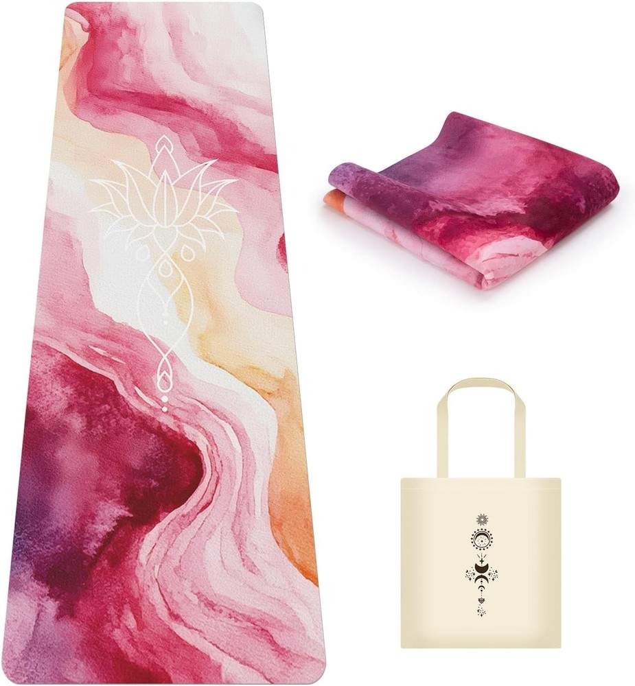 Foldable Suede Yoga Mat - Tear-Resistant Non-Slip Durable Fitness Mat for Travel