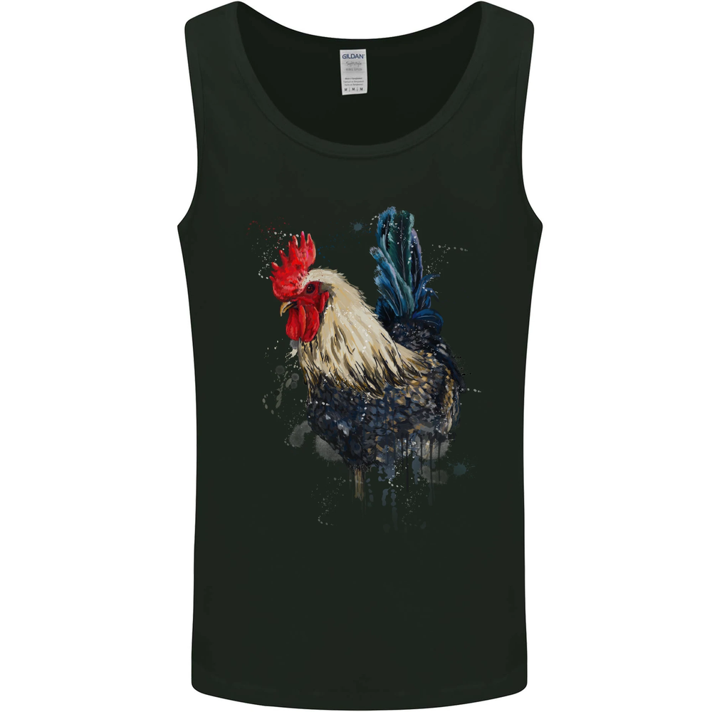 Men's Chicken Watercolor Sleeveless Vest Tank Top