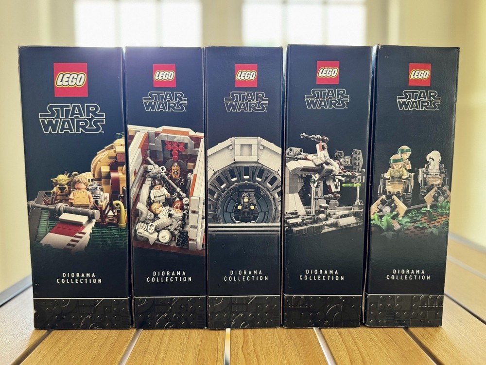LEGO Star Wars Diorama Collection 5 Retired Sealed OT Sets Display Lot