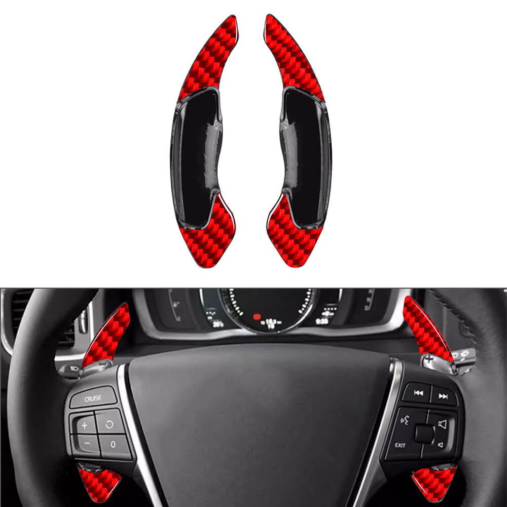 Red Steering Wheel Shift Paddle Extension for Volvo V40 V60 S60 S80 XC60 XC70