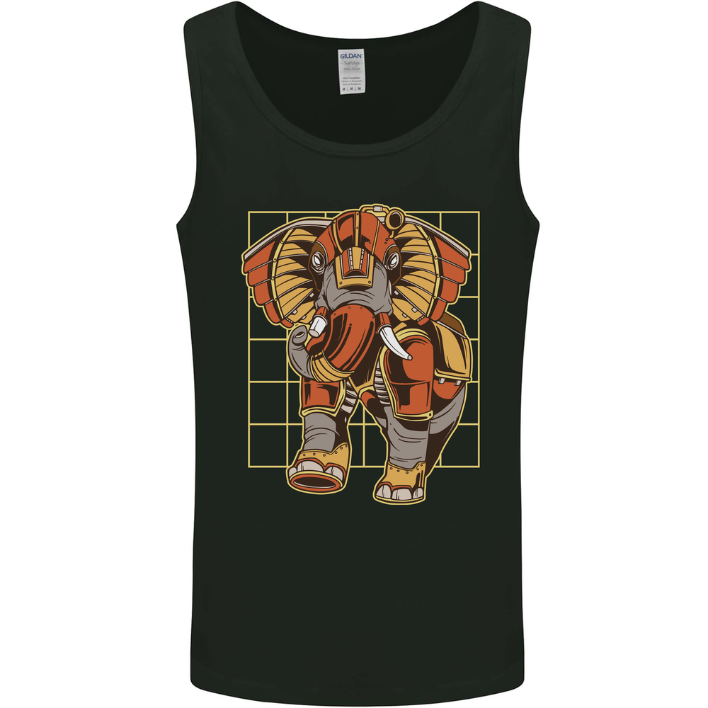 Steampunk Elephant Mens Vest Tank Top