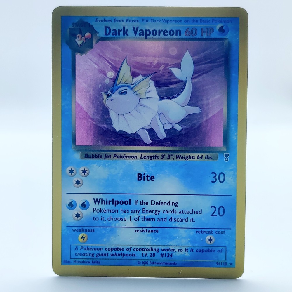 Pokemon TCG Card - Dark Vaporeon/Dark Aquana Legendary Collection 9/110