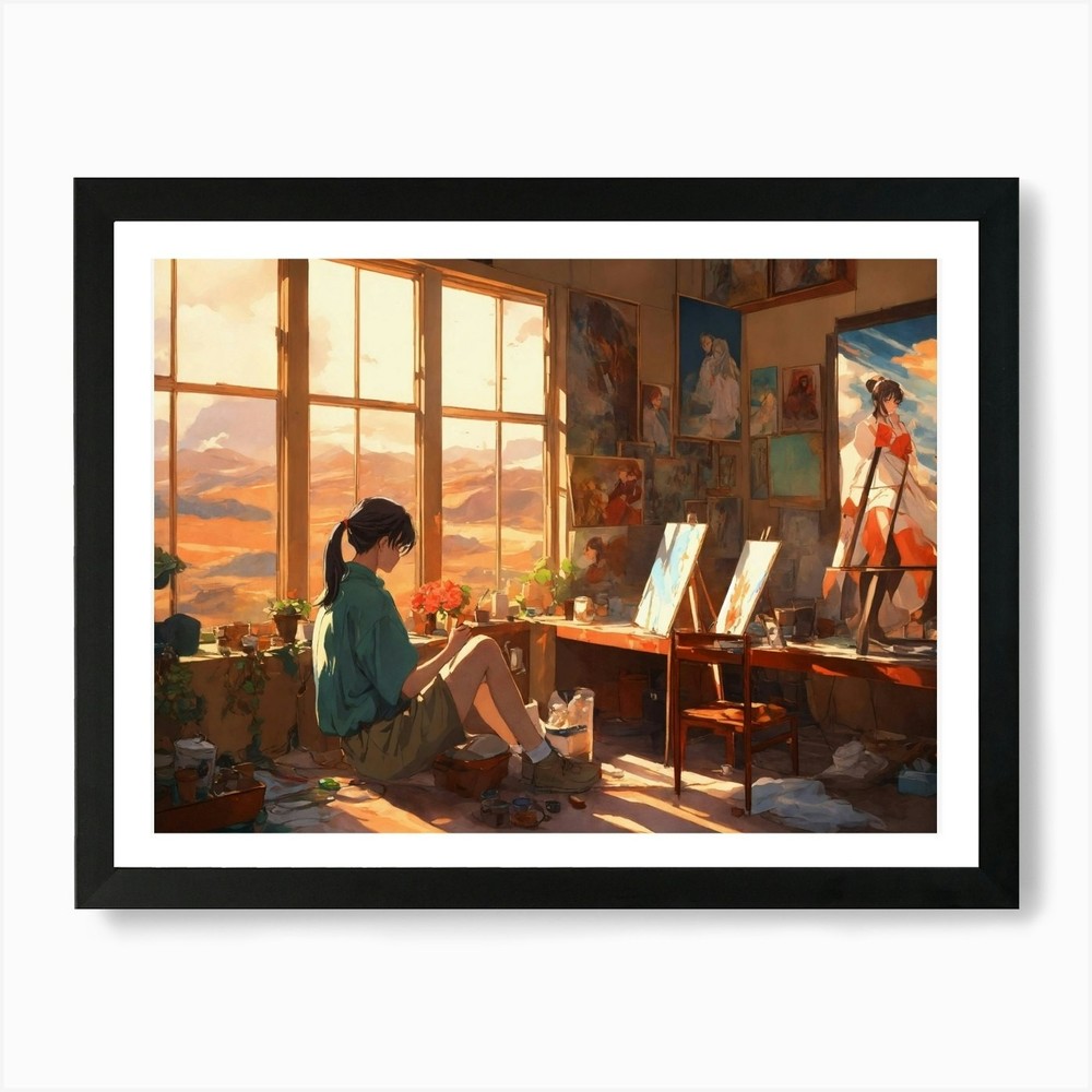 By The Window 1 Art Print Framed Wall Art Poster Canvas Print Picture
