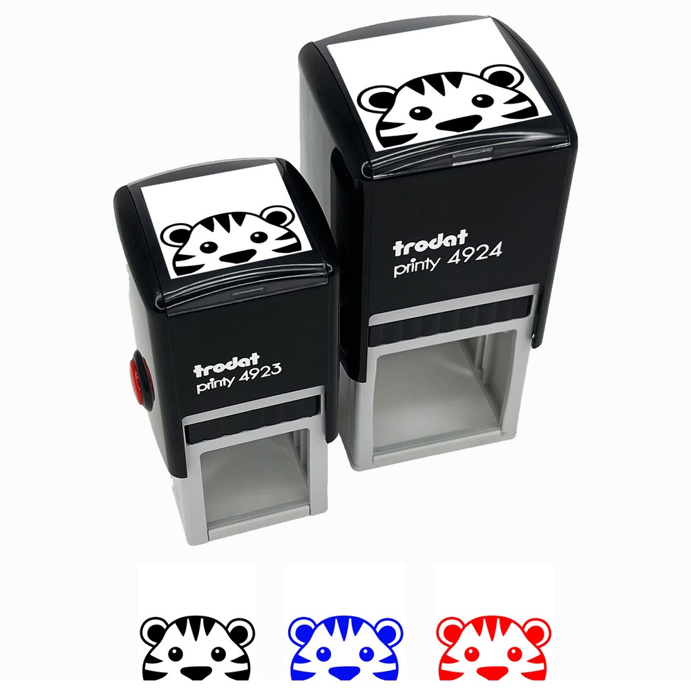 Peeking Tiger Self-Inking Rubber Stamp Ink Stamper