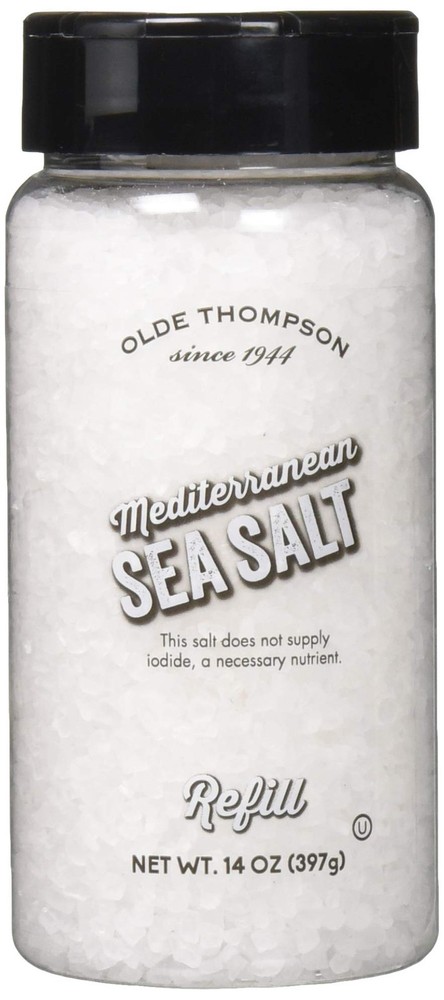 Olde Thompson Mediterranean Sea Salt 14 oz White Fine Gourmet