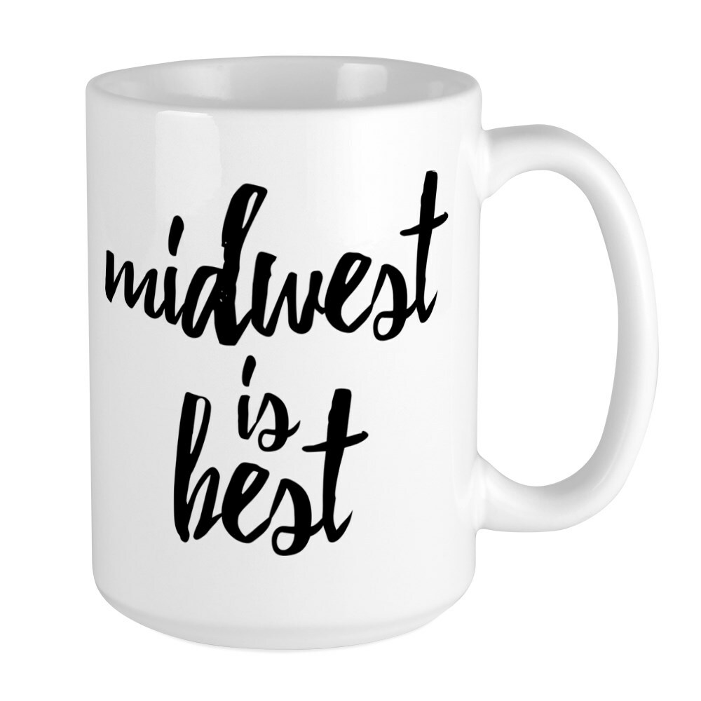 CafePress Midwest Is Best Coffee Mug, Large 15 oz. White Coffee Cup (78748243)
