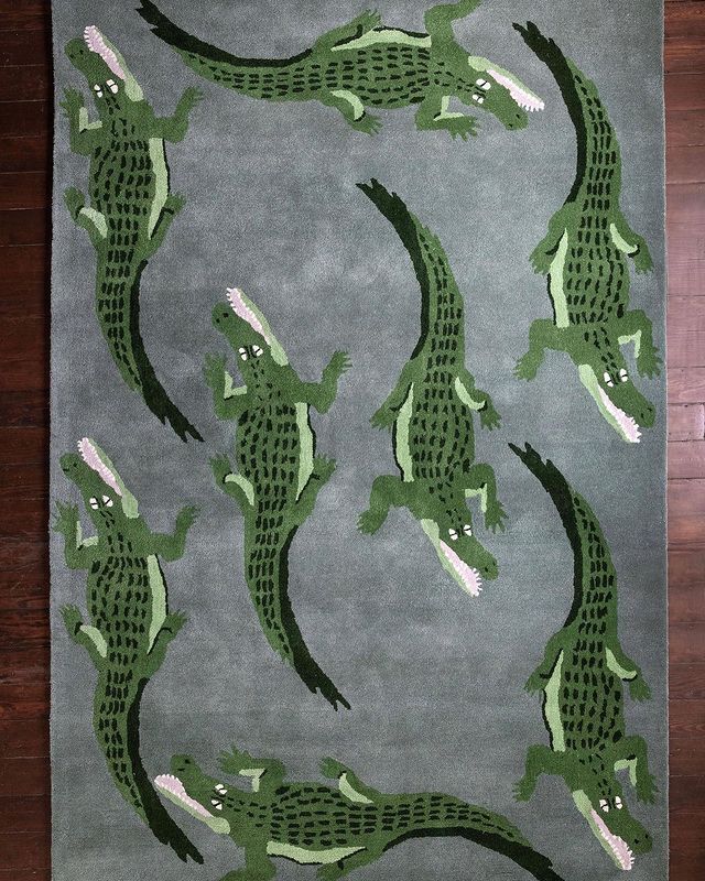 Hand Made Crocodile Rug Tufted Rug 100% New Zealand Woolen High Quality Area Rug