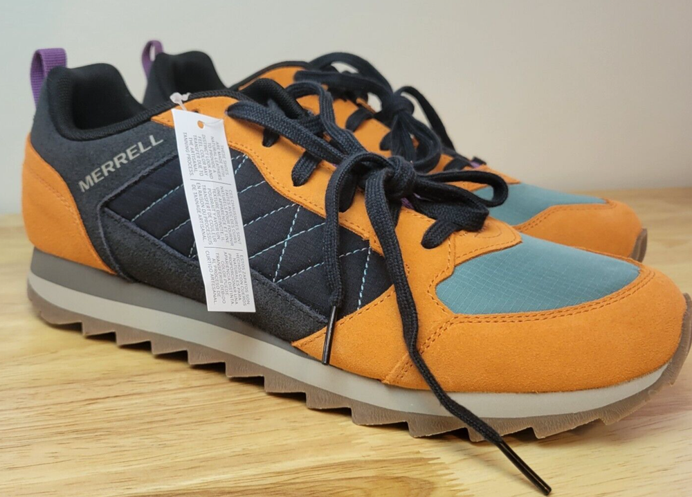 Mens Merrell Alpine Sneaker Exuberance J003271 Retro Style 9.5 Orange Black