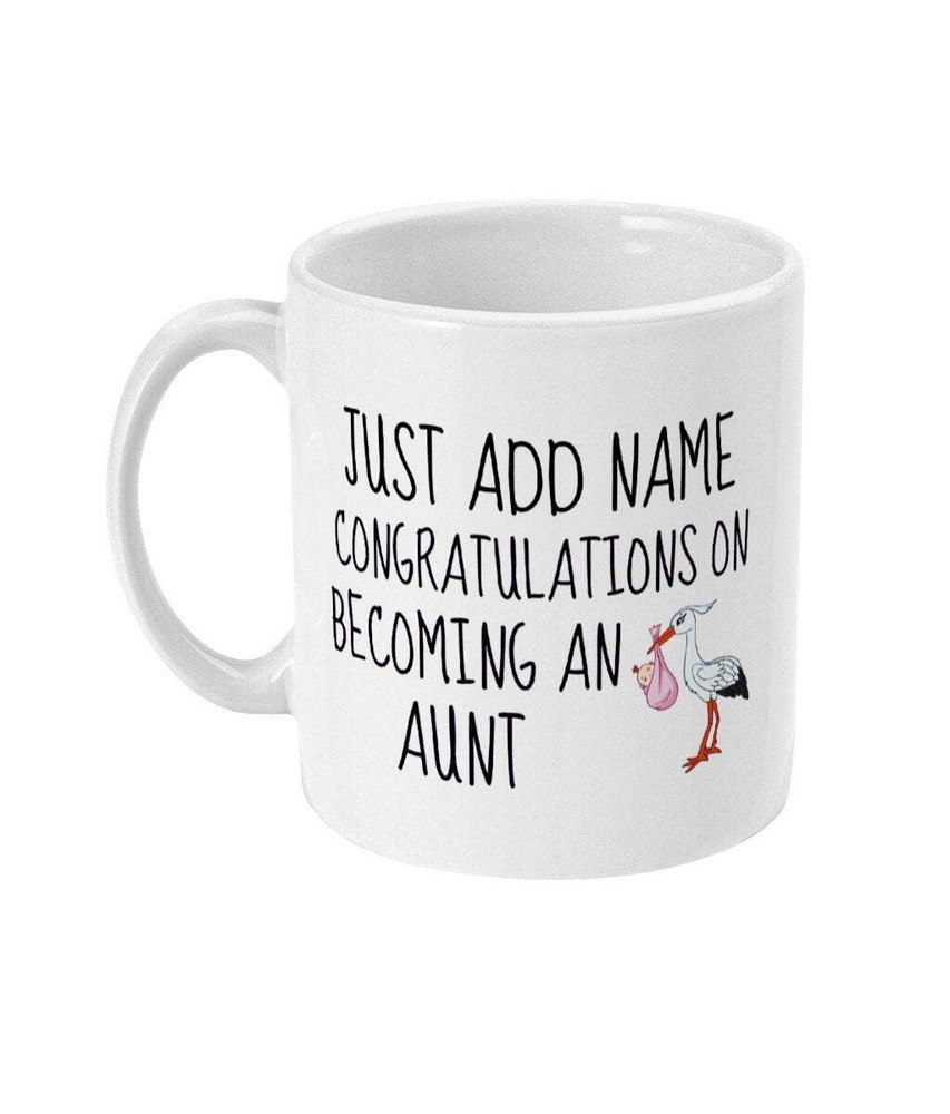 Personalised New Aunt Gift New Aunt Mug Become An Aunt Personalized Aunt To Be