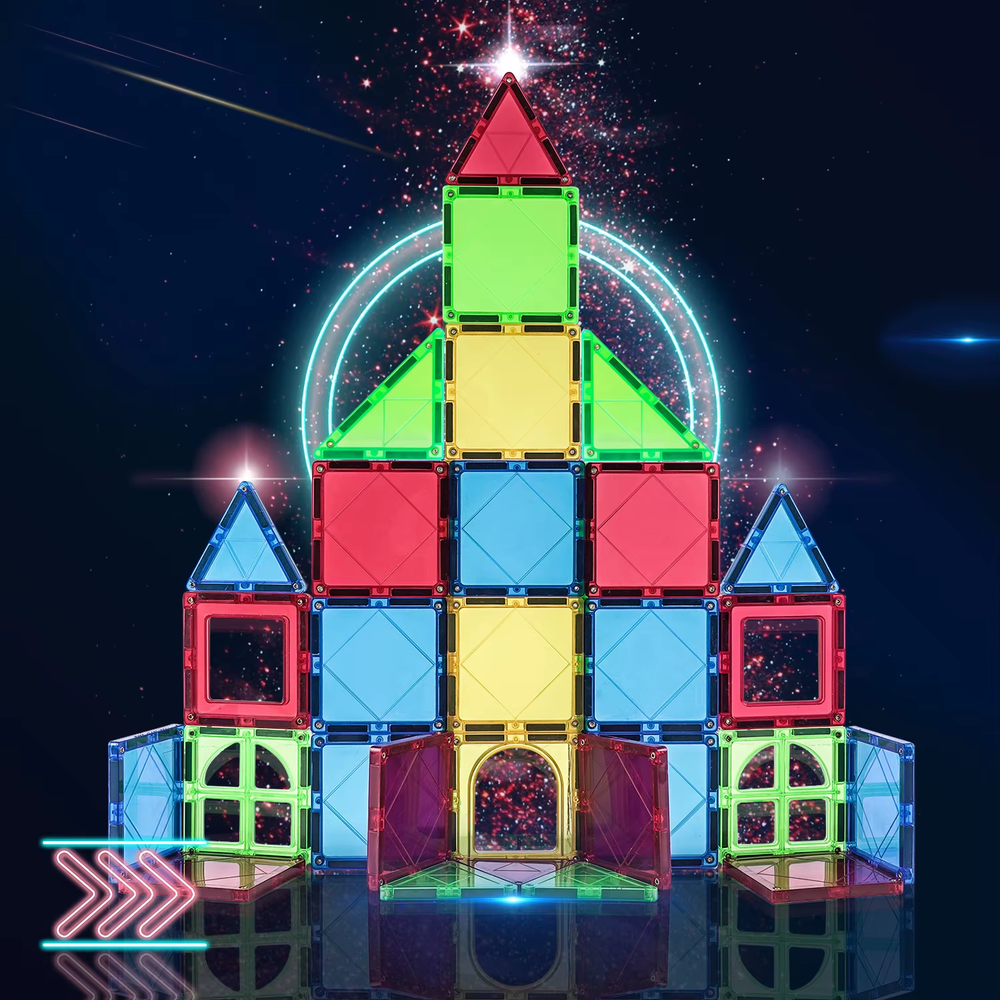 7.5CM Large Magnetic Building Blocks Set – Montessori Educational Construction T