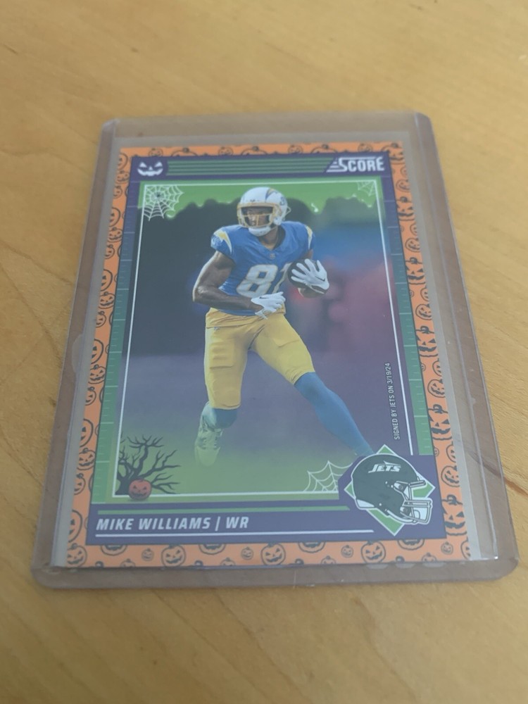 Mike Williams Orange Pumpkins 2024 Score Football Card 169 NY Jets