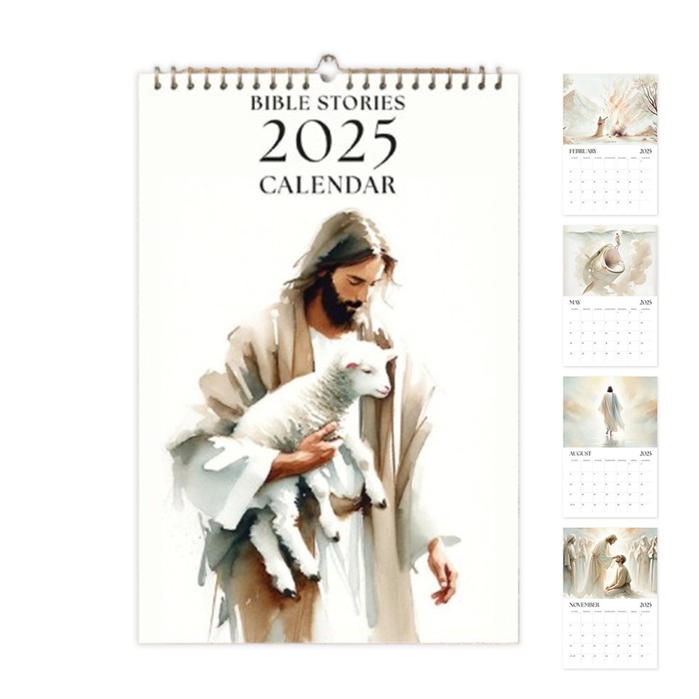 Monthly Bible Wall Calendar 12 Months Wire-Binding Wall Calendar