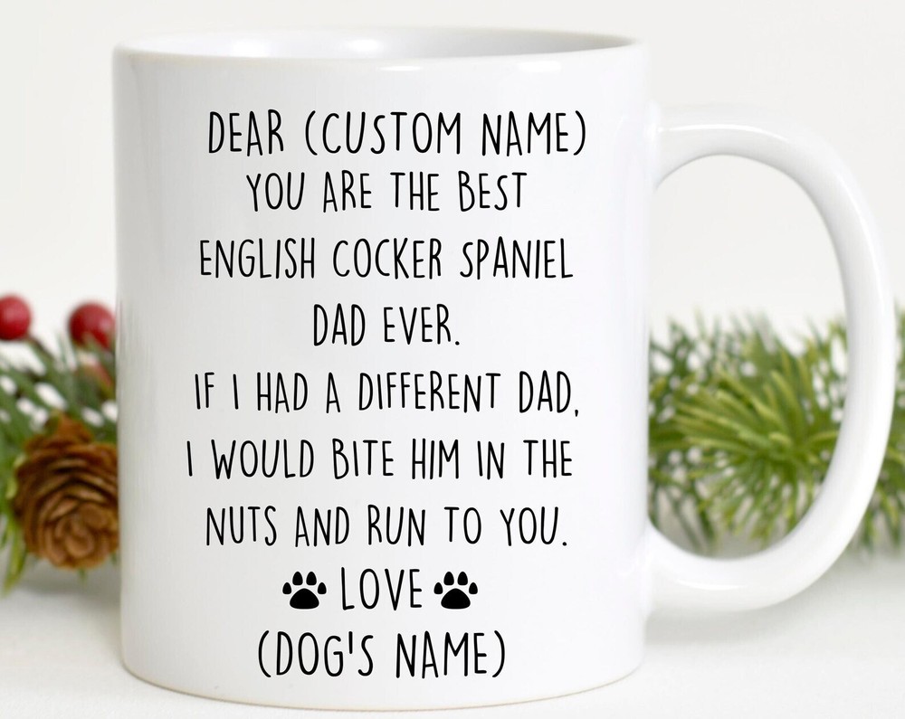 English Cocker Spaniel Dad Birthday Gift Merry Cocker Christmas Dad Cocker Dad V