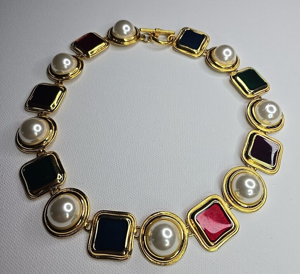 Vintage 80's multi color choker.