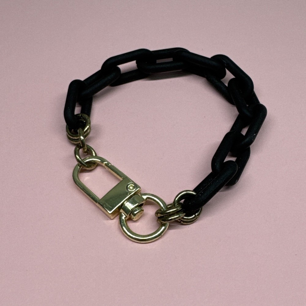 Black Thick Chained Bracelet