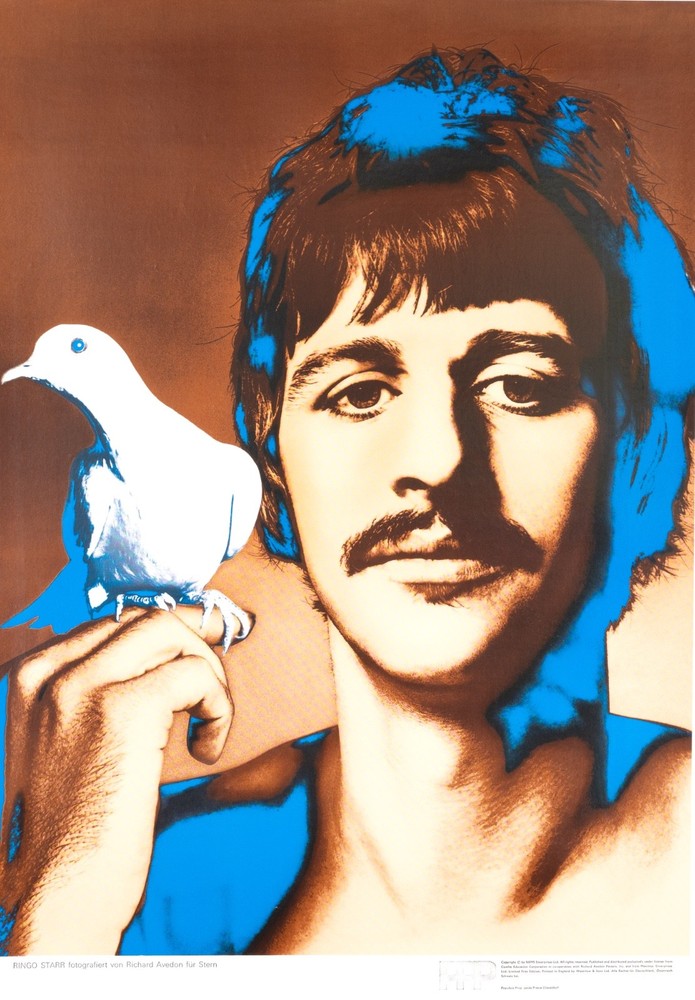 Ringo Starr by Richard Avedon Beatles Poster 1967 Original Printing On Linen