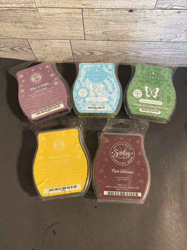 Lot Of 5 Retired Scentsy Wax Melts  5 In All