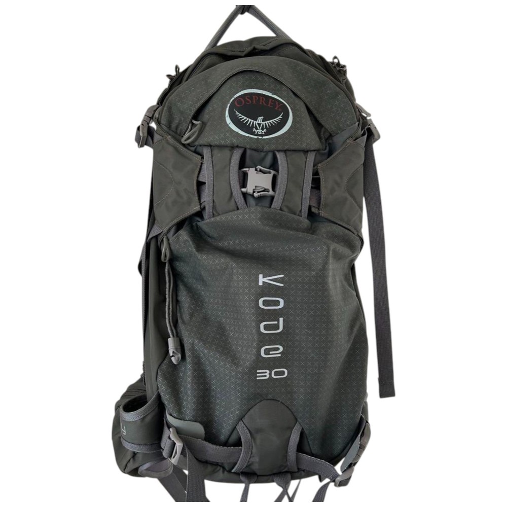 Osprey Kode 30L Dark Green Backcountry Backpack with Helmet Storage and Snowboard Mount