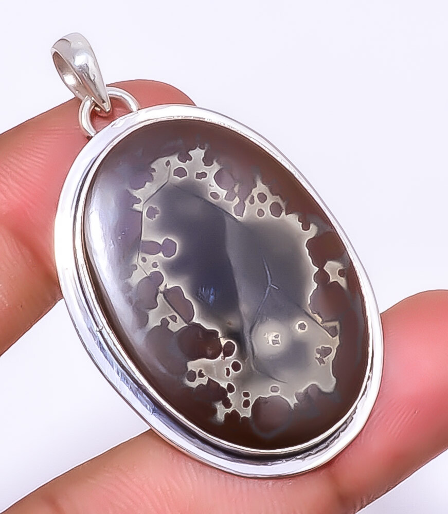 Septerian Gronatites 925 Sterling Silver Pendant 1.95