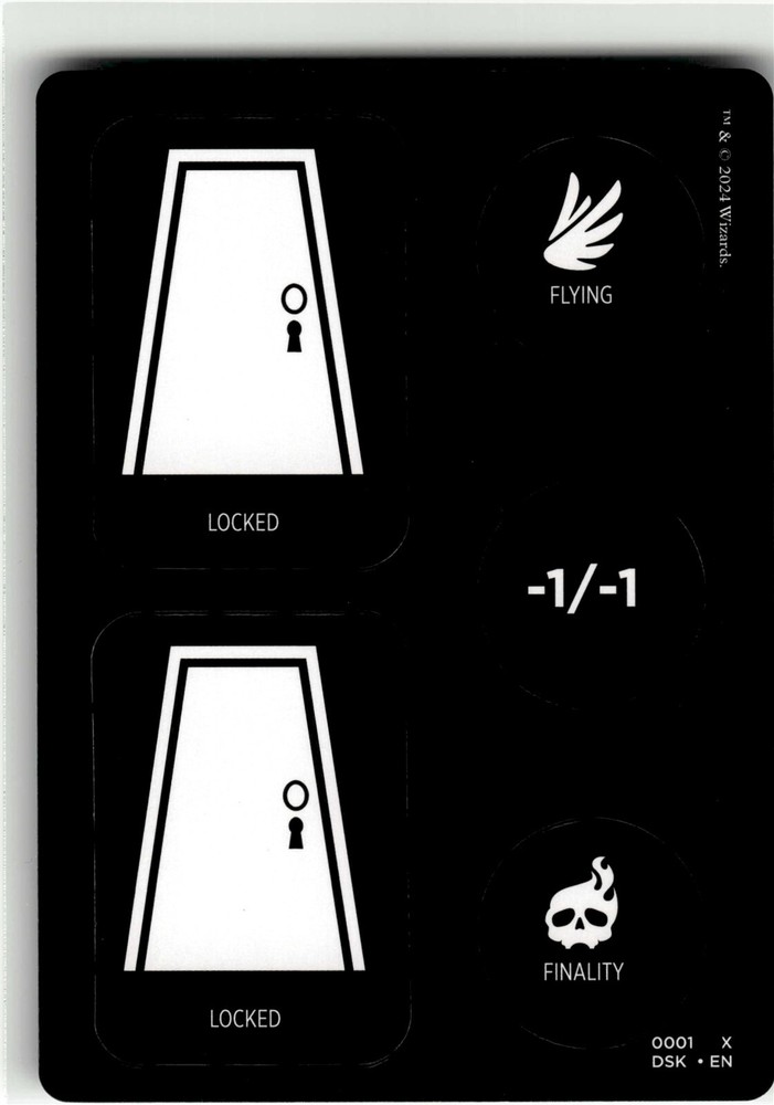 PUNCH CARD TOKEN (1 // 2) Duskmourn House of Horror #1//2 DSK(NM+)(MTG)