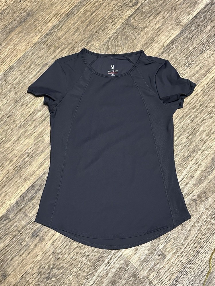 Spyder Active Women's Crewneck Short Sleeve Tee,  Black Size S