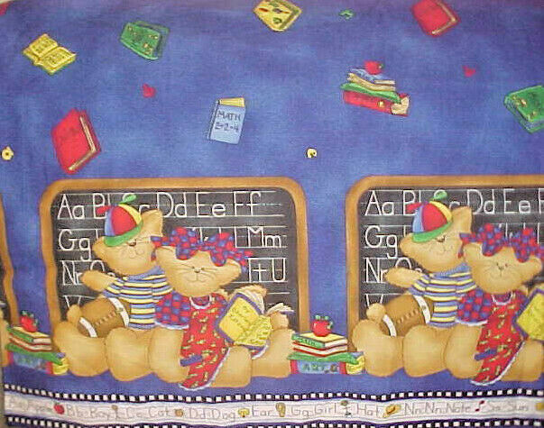 Colorful Back-to-School Print Cotton Pillowcase - Standard Size-image